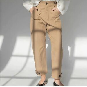 Elegant Tan Cropped Pants